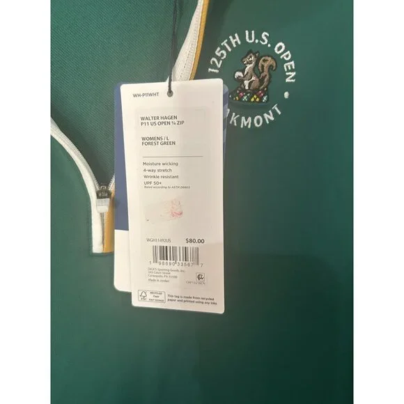 NEW with tags 2025 U.S. Open Walter Hagen Women's LARGE 1/4 Zip - Picture 3 of 5